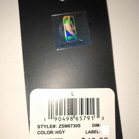 NBA Men's XL Grey Sweat Basketball Shorts MSRP $40 - Picture 6 of 7